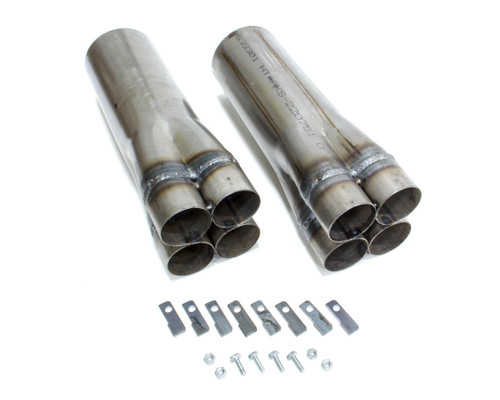 Collector - Husler - Slip-On - 4 x 2-1/4 in Primary Tubes - 4-1/2 in Outlet - 10 in Long - Steel - Natural - Pair