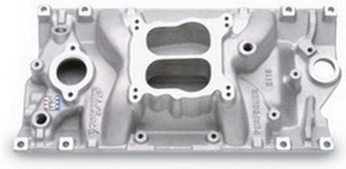 Intake Manifold - Performer - Spread / Square Bore - Dual Plane - Aluminum - Natural - Vortec - Small Block Chevy - Each