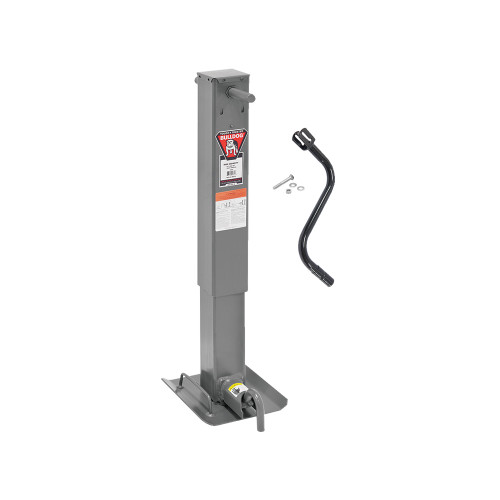Trailer Jack - Manual - 12-1/2 in Of Travel - 12000 lb Capacity - Steel - Gray Paint - Each
