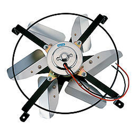 Electric Cooling Fan - High Performance - 14 in Fan - Push / Pull - 2950 CFM - 12V - Paddle Blade - 14 in Square - 3-3/4 in Thick - Aluminum / Steel - Each