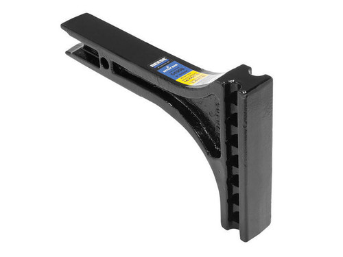 Hitch Shank Bar - 2 in Hitch - 9-1/4 in Long - 4-1/8 in Drop to 7-1/2 in Rise - 1600 lb Tongue Weight - Steel - Black Powder Coat - Each