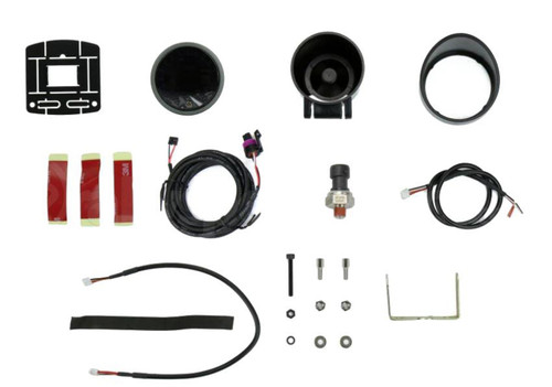 Oil Pressure Gauge - Premium - 0-150 psi - Electric - Analog / Digital - Full Sweep - 2-1/16 in Diameter - Black Face - Red / White LED - Each