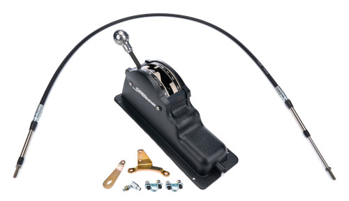 Shifter - Standard Sidewinder - Automatic - Floor Mount - Reverse Pattern - Reverse Guard - 5 ft Cable - Hardware Included - TH400 - Kit