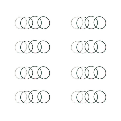 Piston Rings - Premium Race Series - 4.125 in Bore - File Fit - 1/16 x 1/16 x 3/16 in Thick - Low Tension - Ductile Iron - Plasma Moly - 8-Cylinder - Kit