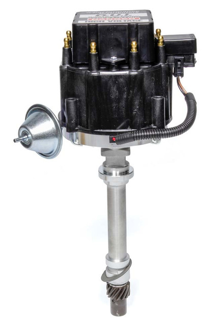 Distributor - Street / Strip - Hall-Effect Pickup - Vacuum / Mechanical Advance - HEI Style Terminal - Black - Chevy V8 - Each