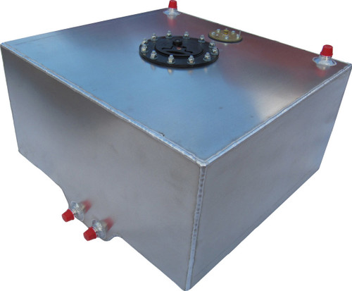 Fuel Cell - 15 gal - 20 in Wide x 18 in Deep x 10 in Tall - 8 AN Male Outlet / Return / Vent - Foam - Aluminum - Natural - Each
