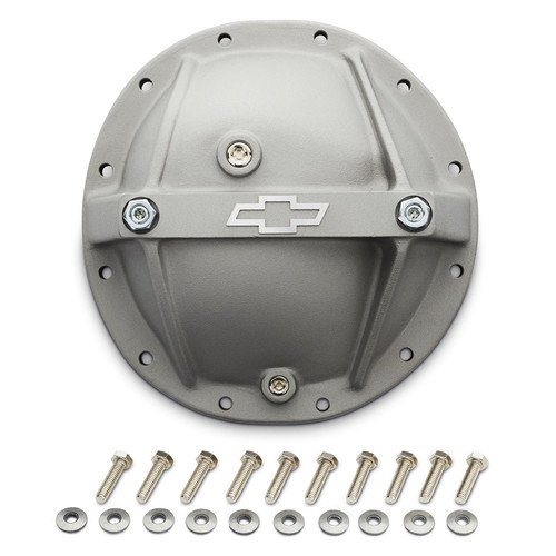 Differential Cover - Reinforced - Main Cap Bolts / Magnetic Drain Plug Included - Aluminum - Gray Crinkle Powder Coat - GM 12-Bolt - Each Differential Cover - Reinforced - Main Cap Bolts / Magnetic Drain Plug Included - Aluminum - Gray Crinkle Powder Coat - GM 12-Bolt - Each