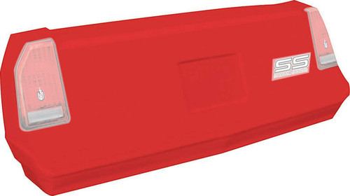 Bumper Cover - 2-Piece Complete - Rear - Plastic - Red - Chevy Monte Carlo SS 1983-88 - Kit