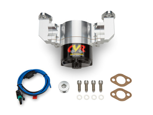 Water Pump - Electric - 1-3/16 in Female O-Ring Inlet Port - 6.750 in Height - Aluminum - Clear Anodized - Small Block Chevy - Kit