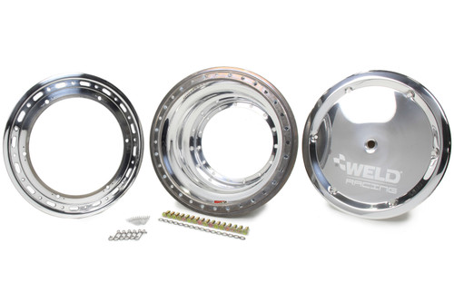 Wheel Shell - Outer - 15 x 9.25 in - Beadlock - Cover Included - Aluminum - Polished - Each