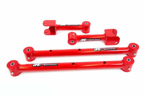 Control Arm - Tubular - Lower / Upper - Polyurethane Bushings - Steel - Red Powder Coat - GM A-Body 1968-72 - Kit Control Arm - Tubular - Lower / Upper - Polyurethane Bushings - Steel - Red Powder Coat - GM A-Body 1968-72 - Kit