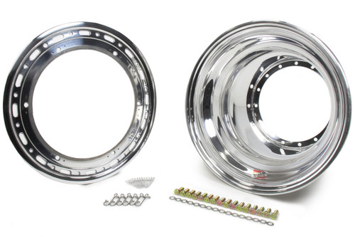Wheel Shell - Outer - 15 x 12.25 in - Beadlock - Aluminum - Polished - Each