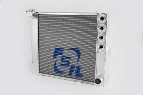 Radiator - Sprint Cross Flow - 22 in W x 20 in H - Passenger Side Inlet - Passenger Side Outlet - Aluminum - Natural - Sprint Car - Each