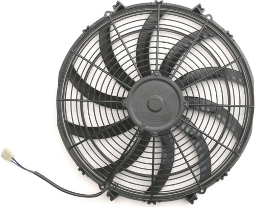 Electric Cooling Fan - 16 in Fan - 2200 CFM - 12V - Curved Blade - 3.062 in Thick - Plastic - Each