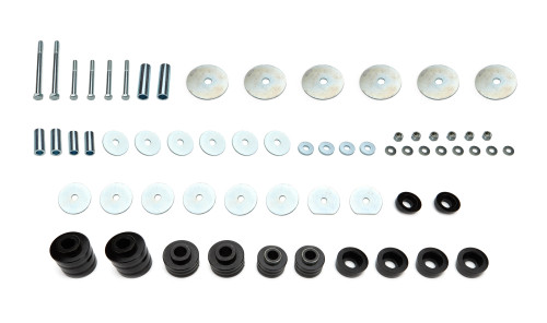 Body Mount Bushing - Polyurethane / Steel - Black / Zinc Plated - Ford Fullsize Truck 1980-96 - Kit Body Mount Bushing - Polyurethane / Steel - Black / Zinc Plated - Ford Fullsize Truck 1980-96 - Kit