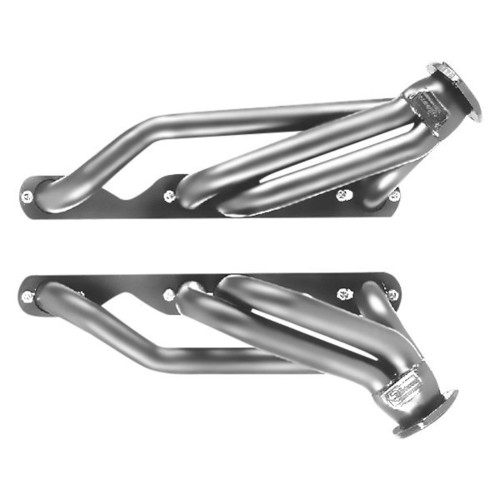 Headers - Shorty - 1-1/2 in Primary - 2-1/2 in Collector - Steel - Natural - Small Block Chevy - V8 Swap - GM Compact SUV / Truck 1982-2005 - Pair