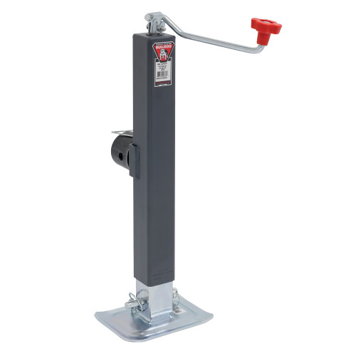 Trailer Jack - Bulldog - Square - Manual - 15 in of Travel - 8000 lb Capacity - Steel - Gray Paint - Each