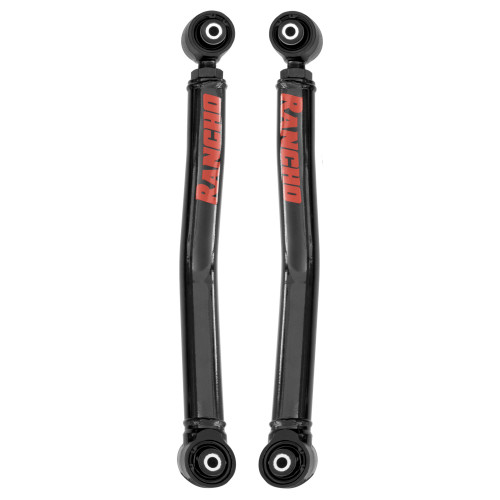 Control Arm - Tubular - Lower - Adjustable - Polyurethane Bushings - Steel - Black Powder Coat - Jeep Wrangler JL 2018-24 - Pair