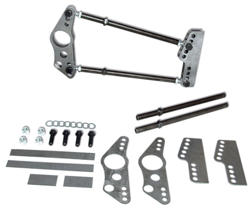 Four Link Kit - Standard Series - Weld-On - Brackets / Hardware Included - Steel / Chromoly - Natural - 3 in Axle Tubes - Kit