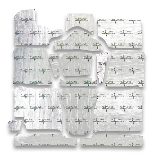 Heat and Sound Barrier - Pre-Cut - Floor - Aluminum / Foam - Silver / Black - Low Tunnel - GM Fullsize Truck 1960-62 - Kit Heat and Sound Barrier - Pre-Cut - Floor - Aluminum / Foam - Silver / Black - Low Tunnel - GM Fullsize Truck 1960-62 - Kit