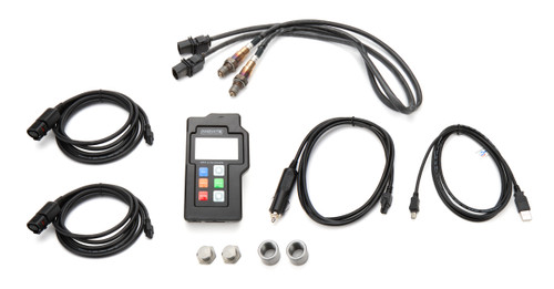 Air-Fuel Ratio Gauge - LM-2 - Dual Sensor - Wideband - Electric - Digital - Rectangle - O2 Sensors / Cables / Power Adapter / Hardware - Black Face - Kit