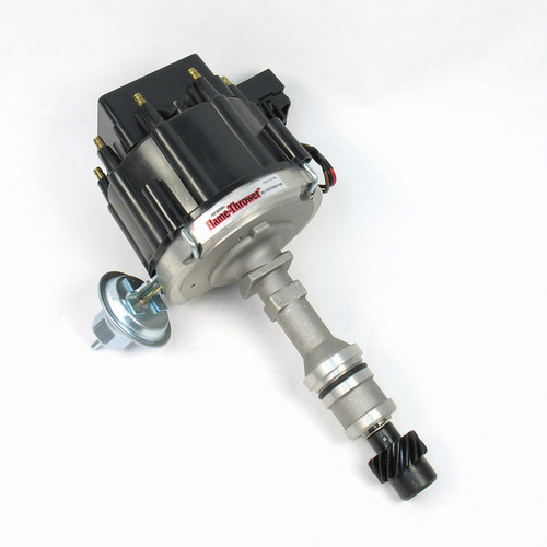 Distributor - Flame-Thrower Street / Strip - Magnetic Pickup - Vacuum Advance - HEI Style Terminal - Black - Oldsmobile V8 - Each