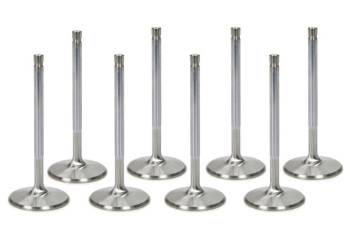 Valve - 6000 Series - Intake - 2.19 in Head - 11/32 in Valve Stem - 5.221 in Long - 12 Degree - Stainless - Various Applications - Set of 8