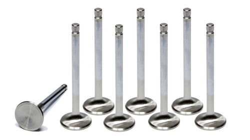 Exhaust Valve - 6000 Series - 1.500 in Head - 11/32 in Valve Stem - 4.910 in Long - Stainless - Small Block Chevy - Set of 8