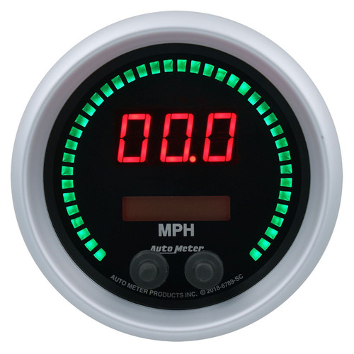 Speedometer - Sport-Comp Elite - Digital - Electric - 0-260 MPH - 3-3/8 in - Black Face - Each