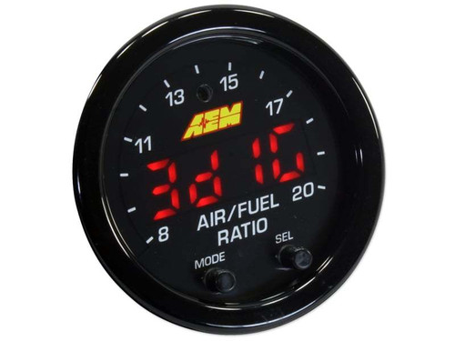 Air-Fuel Ratio Gauge - X-Series - UEGO - Wideband - 8.0:1-20:1 AFR - Electric - Digital - 2-1/16 in Diameter - Black Face - Each