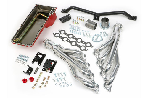 Engine Conversion Kit - Crossmember / Gaskets / Hardware / Headers / Mounts / Oil Pan / Pickup Tube - Auto / Manual Trans - GM LS-Series - GM Fullsize SUV / Truck 1967-72 - Kit