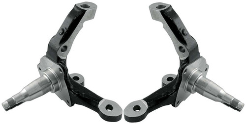 Spindle - Stock Pin Height - Driver / Passenger Side - Forged Steel - Black Paint - Ford Mustang II - Kit