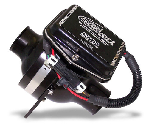 Water Pump - Electric - In-Line - 1-3/4 in Hose Barb Inlet - 1-3/4 in Hose Barb Outlet - Aluminum - Black Anodized - Each