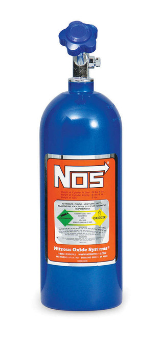 Nitrous Oxide Bottle - 5 lb - Hi-Flo Valve - Aluminum - Blue Paint - Each