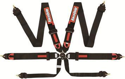 Harness - 6 Point - Camlock - FIA Approved - Pull Down Adjust - Clip-In / Wrap Around - Individual Harness - Black - Kit Harness - 6 Point - Camlock - FIA Approved - Pull Down Adjust - Clip-In / Wrap Around - Individual Harness - Black - Kit