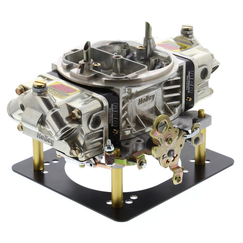 Carburetor - HO Series - 4-Barrel - 750 CFM - Square Bore - No Choke - Mechanical Secondary - Dual Inlet - Black Anodized / Gold Chromate - Each