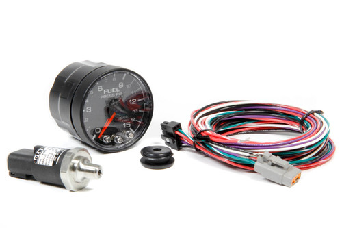 Fuel Pressure Gauge - Spek Pro - 0-15 psi - Electric - Analog - Full Sweep - 2-1/16 in Diameter - Black Face - Each