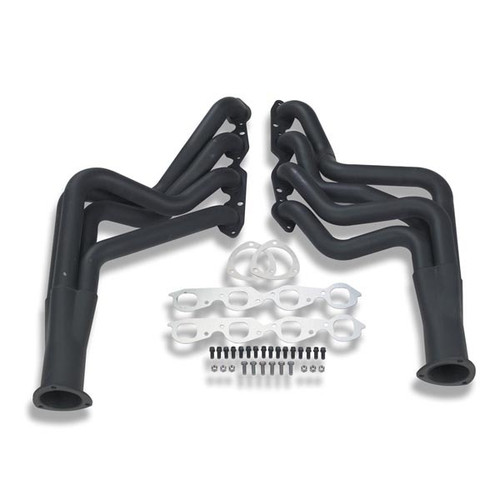 Headers - Competition - 2 in Primary - 3-1/2 in Collector - Steel - Black Paint - Big Block Chevy - GM A-Body / B-Body / F-Body 1964-74 - Pair