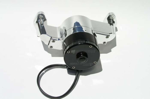 Water Pump - Electric - 100 Series - 1 in NPT Female Inlet - Gaskets / Hardware / Wiring - Aluminum - Polished - Small Block Chevy - Kit Water Pump - Electric - 100 Series - 1 in NPT Female Inlet - Gaskets / Hardware / Wiring - Aluminum - Polished - Small Block Chevy - Kit