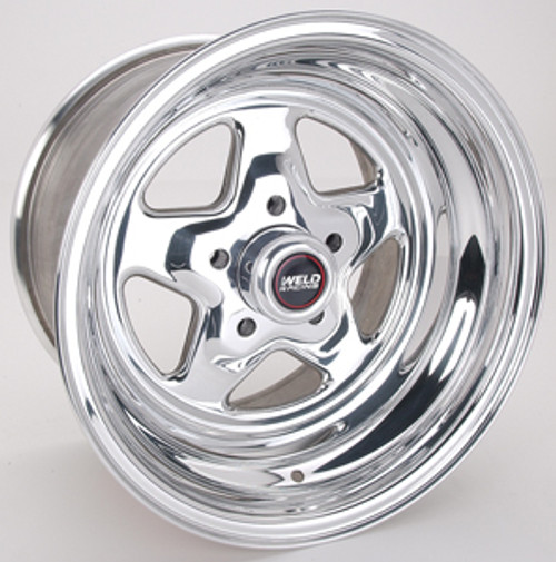 Wheel - Pro Star - 15 x 10 in - 5.500 in Backspace - 5 x 4.50 in Bolt Pattern - Aluminum - Polished - Each