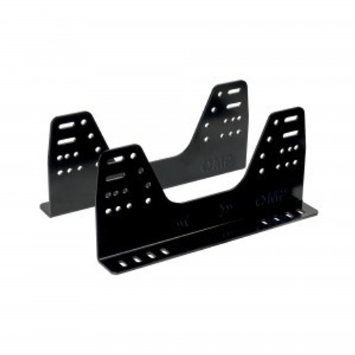 Seat Bracket - Side Mount - FIA Approved - Low - 16 Mounting Holes - Aluminum - Black Anodized - Universal - Kit