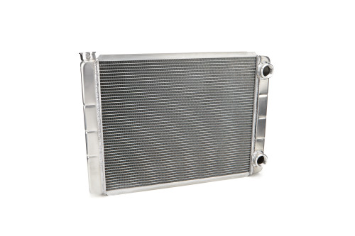 Radiator - Dual Pass - 28 in W x 19 in H x 3.125 in D - Passenger Side Inlet / Outlet - Aluminum - Natural - GM - Each