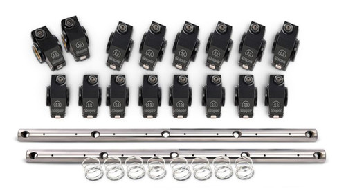 Rocker Arm - Roller Rockers - 1.50 Ratio - Shafts / Hardware Included - Aluminum - Mopar B / RB-Series - Set of 16 Rocker Arm - Roller Rockers - 1.50 Ratio - Shafts / Hardware Included - Aluminum - Mopar B / RB-Series - Set of 16