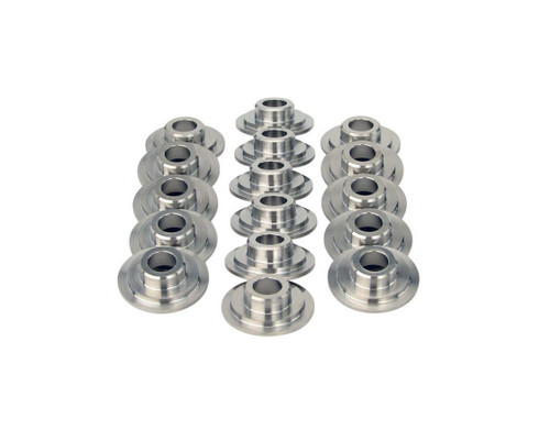 Valve Spring Retainer - 10 Degree - 1.177 in / 0.868 in / 0.635 in OD Steps - 1.625 in Triple Spring - Titanium - Set of 16