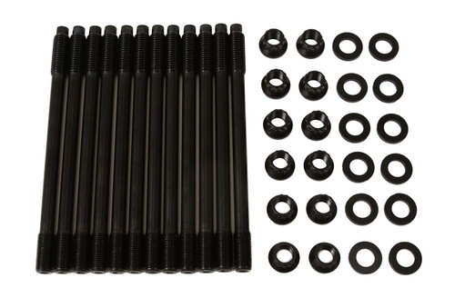 Cylinder Head Stud Kit - 12 Point Nuts - Chromoly - Black Oxide - Volvo 5-Cylinder - Kit