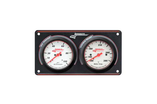 Gauge Panel Assembly - Sportsman Elite - Analog - Oil Pressure / Water Temperature - 2-5/8 in Diameter - White Face - Kit