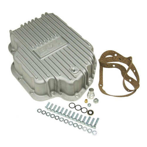 Transmission Pan - Hi-Tek - Deep Sump - Finned - Adds 2.0 qt Capacity - Aluminum - Natural - TH400 - Each
