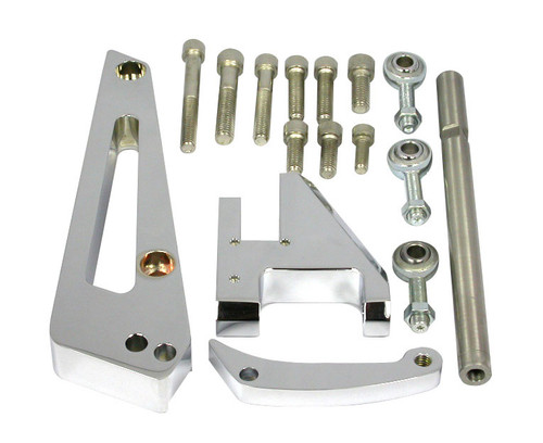 Alternator Bracket - Driver Side - High Mount - Head Mount - Aluminum - Chrome - Short Water Pump - Big Block Chevy - Each