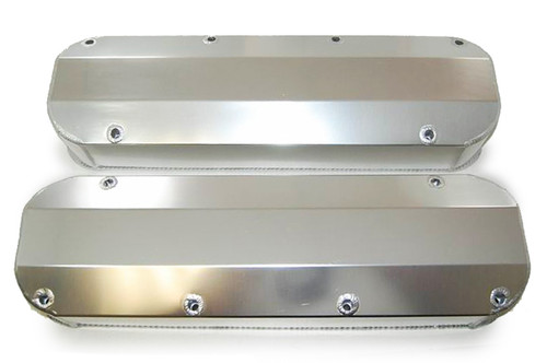 Valve Cover - Tall - 4 in Height - Hardware Included - Fabricated Aluminum - Satin - Big Block Ford - Pair