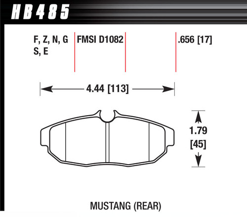Brake Pads - DTC-60 Compound - High Torque - High Temperature - Rear - Ford Mustang 2005-10 - Set of 4